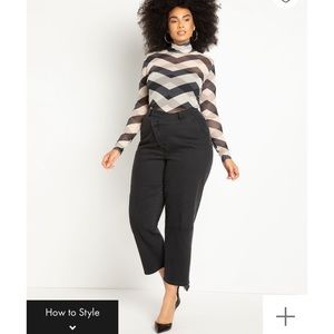 Relaxed Jean with Overlapping Waistband.